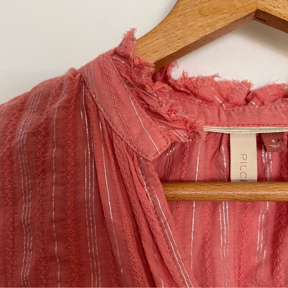 Anthropologie Pilcro Tavi Pink Button Down Blouse - Picture 5 of 6